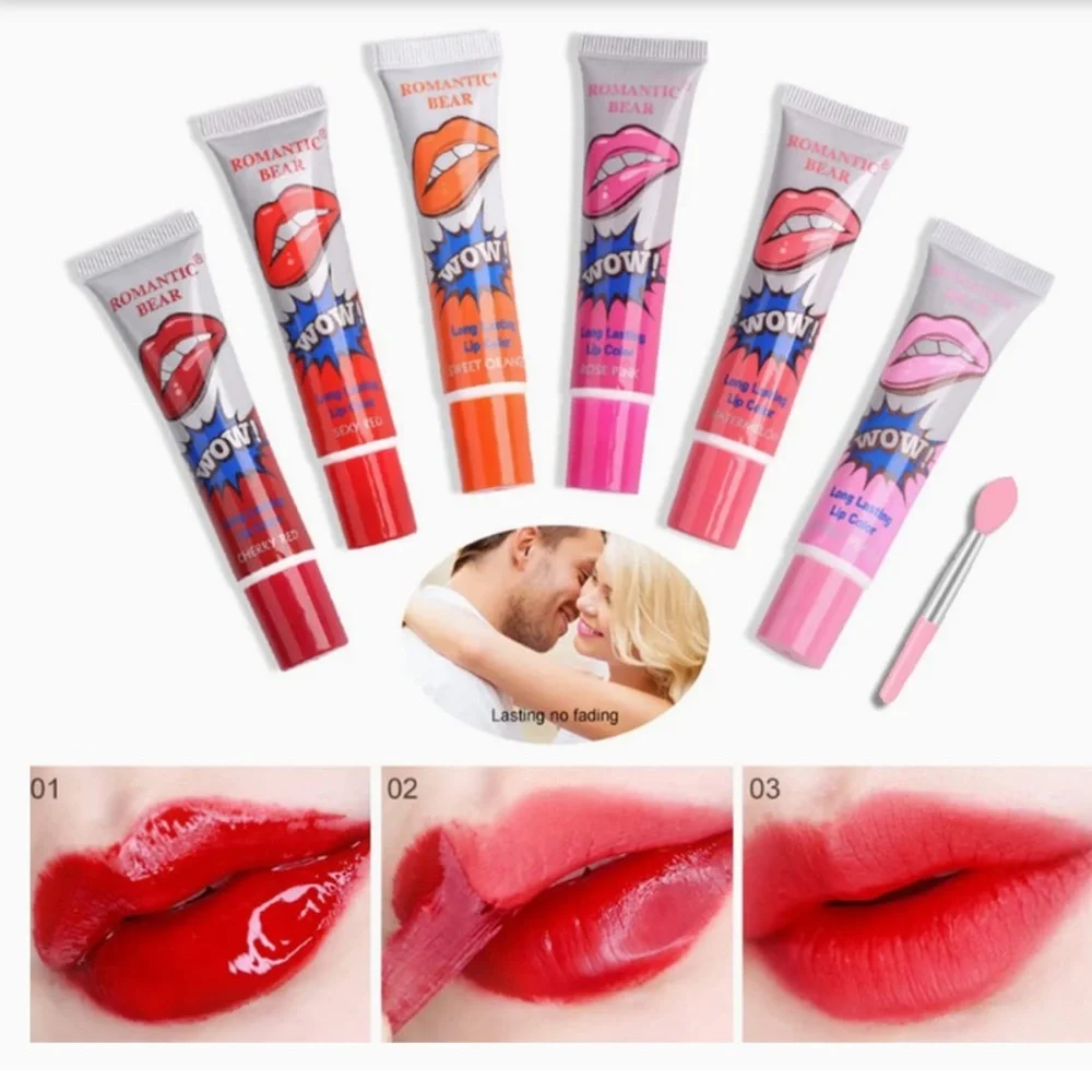 💎 Korean WOW Romantic Bear Sweet Orange Peel Off Tattoo Lip Stain Lip Gloss